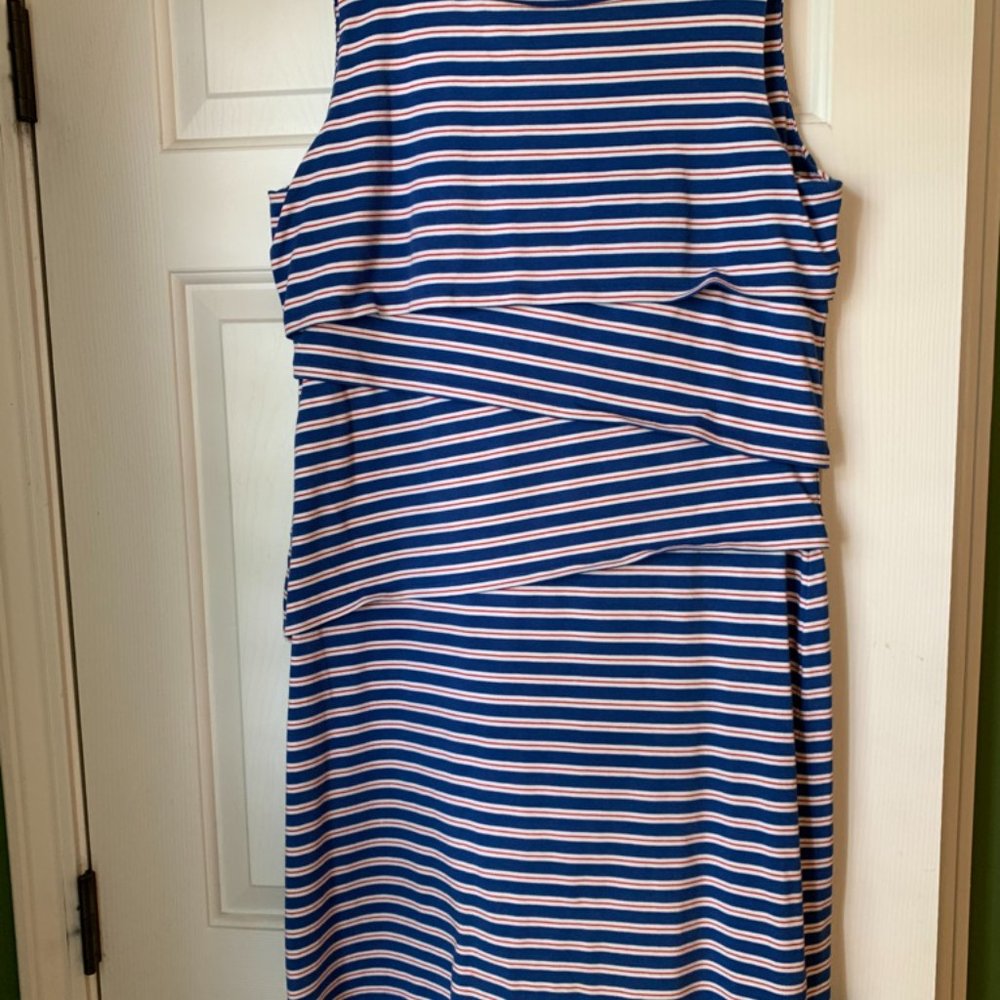 red white and blue sleeveless McLaughlin